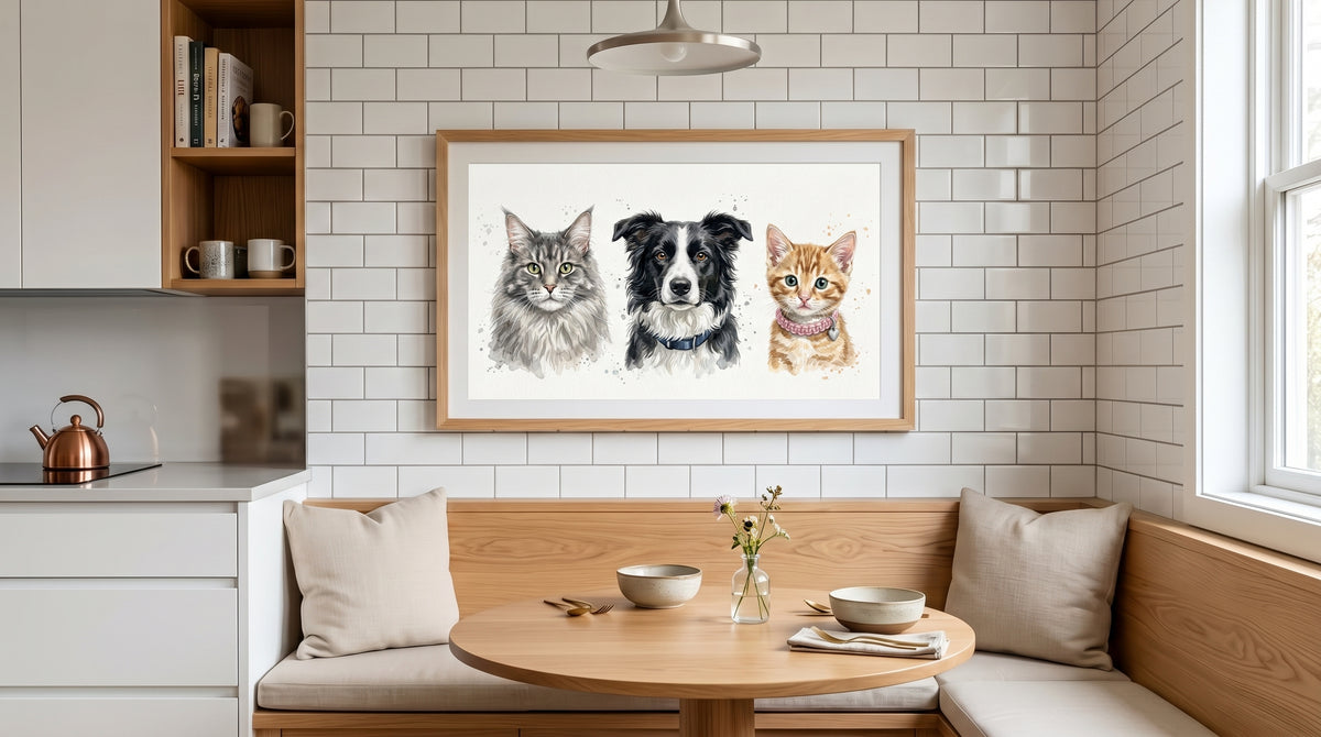 Together Forever framed portrait in a kitchen