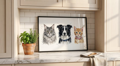 Together Forever framed portrait on a kitchen counter