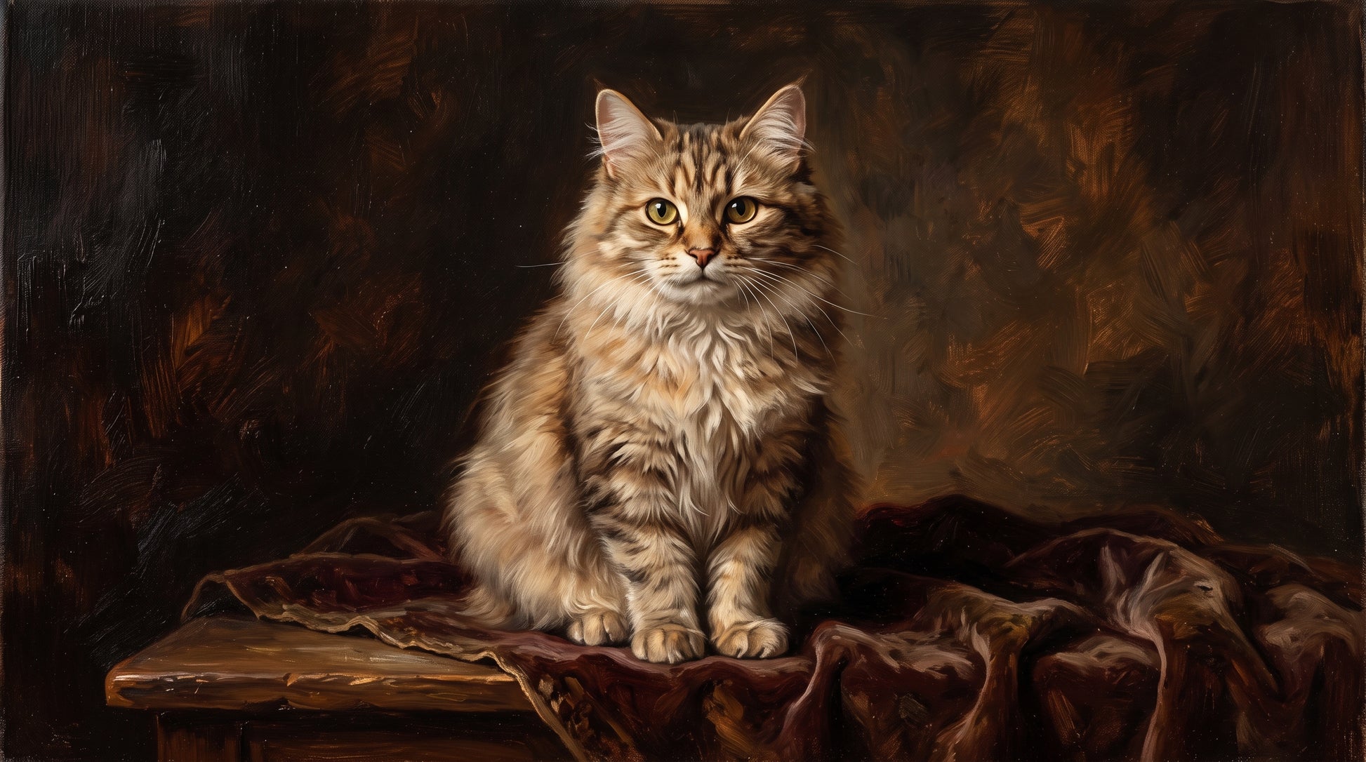 Cat Portrait — Classic Oil