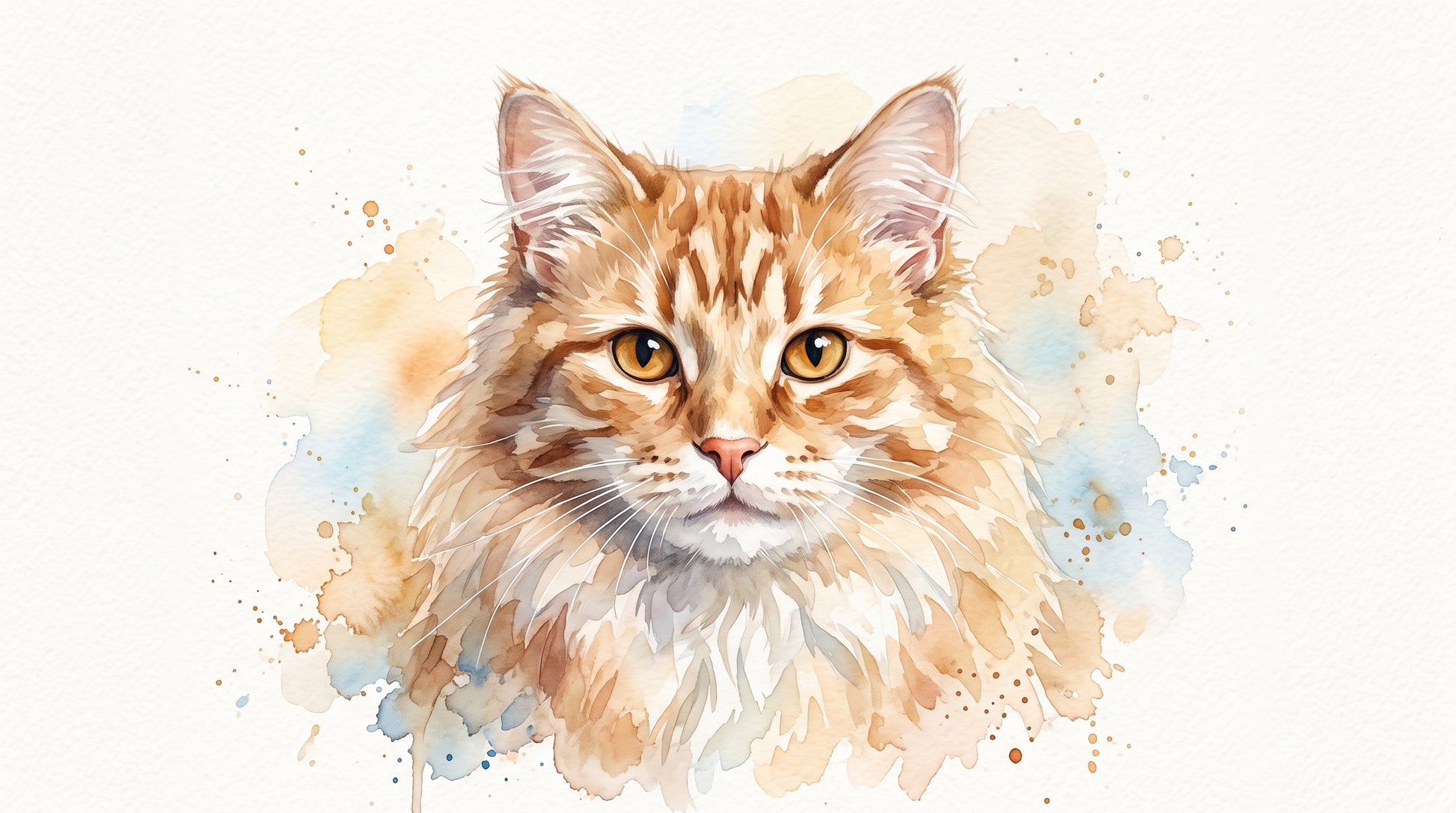 Cat Portrait — Watercolor