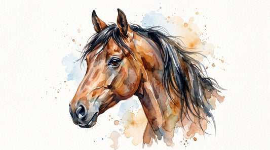 Horse Portrait — Watercolor