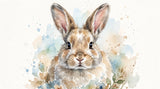 Rabbit Portrait — Watercolor