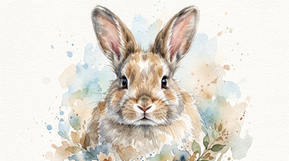Rabbit Portrait — Watercolor